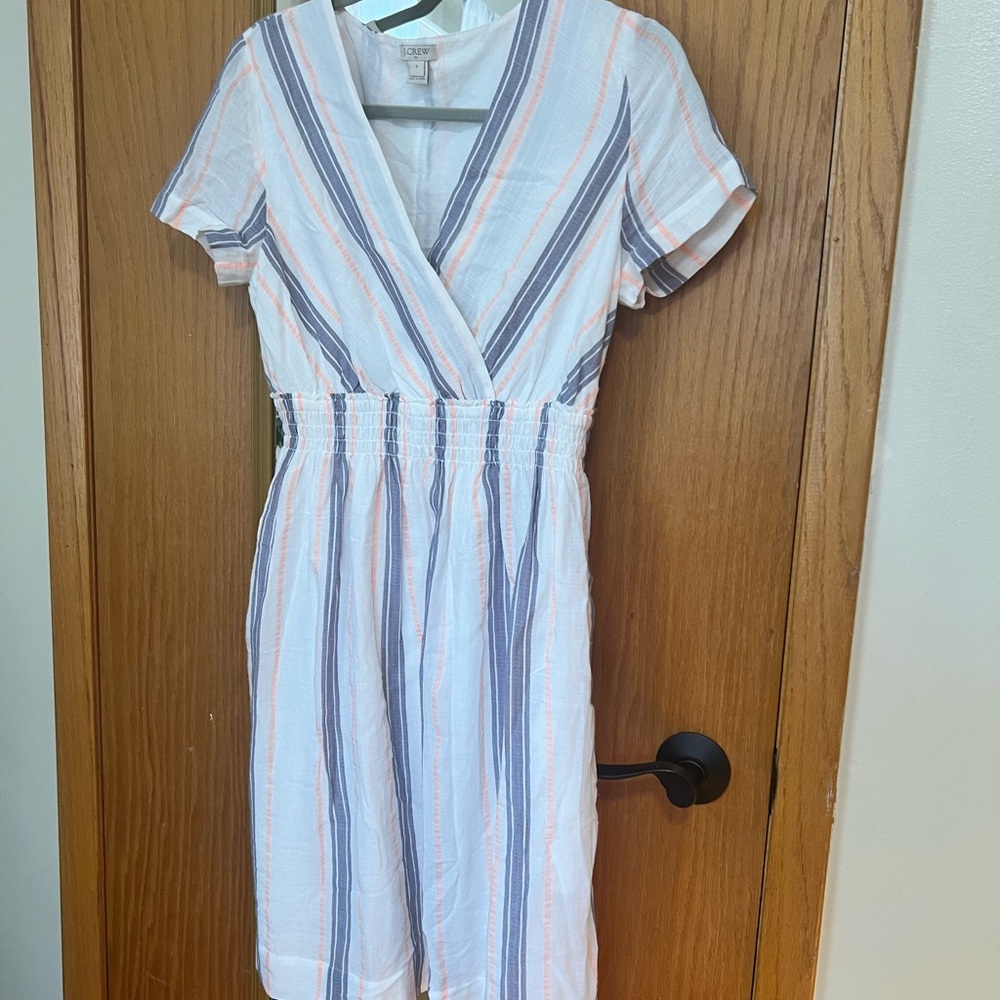 J. Crew Multicolor Striped Midi Dress